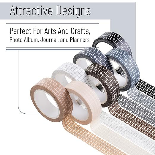 Mr. Pen- Washi Tape Set, 7 Rolls, 9 Yards/Roll | Washi Tape - Image 4