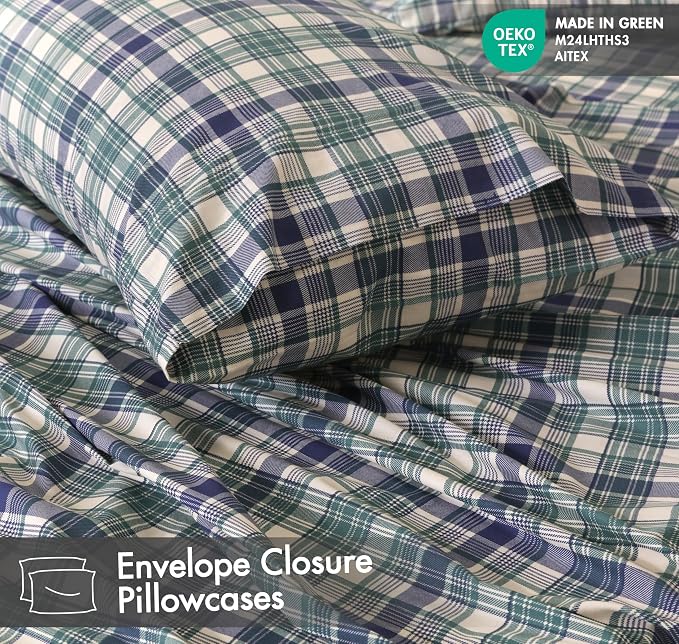 RUVANTI 100% Cotton Sheets – California King Percale Bedding, Cooling & - Image 5