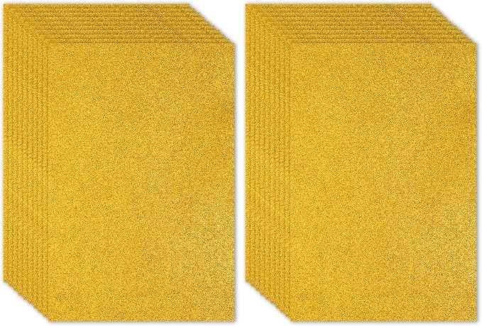 PATIKIL Gold Shiny EVA Glitter Foam Sheet 16x12 Inch 2mm Thick by PATIKIL