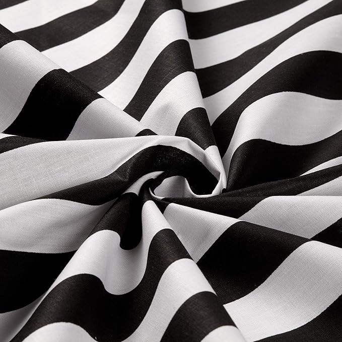 Richland Textiles 1 in. Stripe Black/White Fabric By The Yard - Image 3