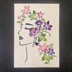 TIAMECH A4 Reusable Floral Woman Face Stencil - Image 6
