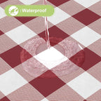Smiry Rectangle Table Cloth, Waterproof Vinyl Tablecloth - Image 2