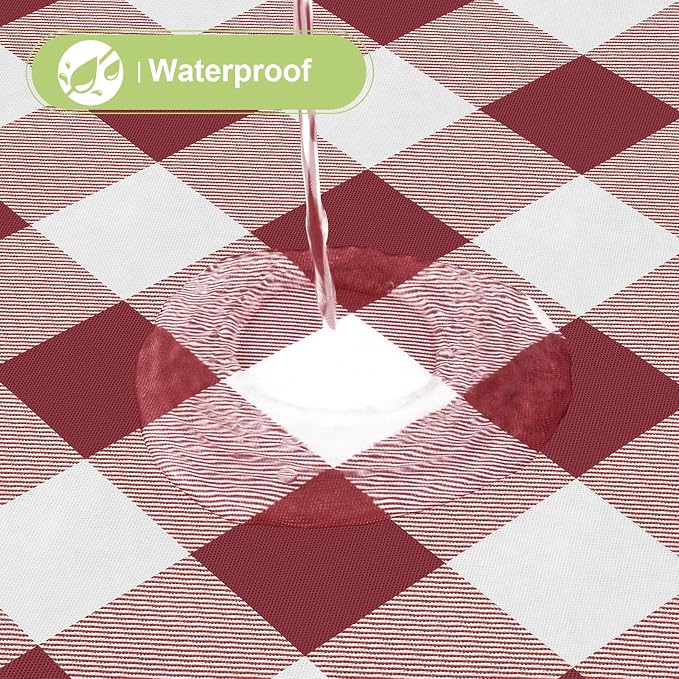 Smiry Plastic Table Cloth, Waterproof Vinyl Tablecloth - Image 2