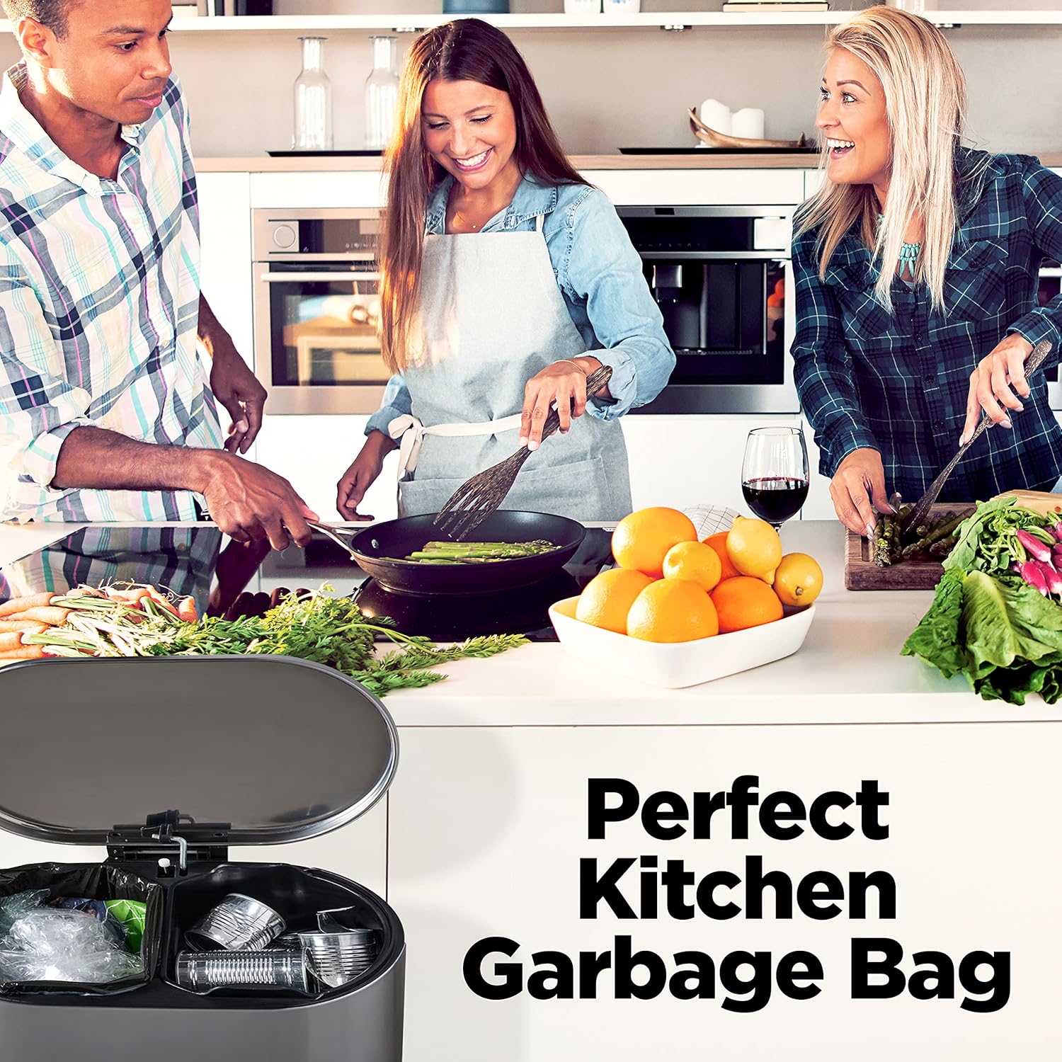 30-33 Gallon Clear Trash Bags Heavy Duty (250 COUNT) - Clear Recycling Garbage Bags 30+ Gallon, 32 Gallon - Made in USA