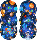 Funnymoom 60 Pcs Outer Space Birthday Party Supplies 7 Inch Solar System Paper - Image 7