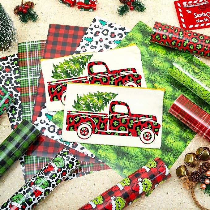 HTVSTD Christmas HTV Heat Transfer Vinyl 18 Sheets 12×10in Iron on Vinyl | - Image 5