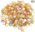 1.1 LB Ice Jade Mosaic Tiles, 0.59“ Square Glass Mosaic Pieces by BTMIEY