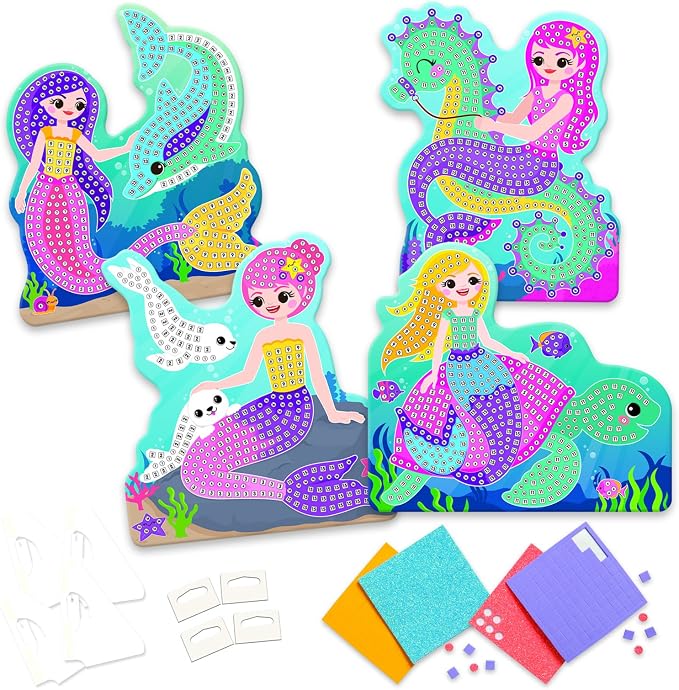 ORB The Factory Sticky Mosaics Mermaids Blue/Yellow/Orange/Purple - Image 5