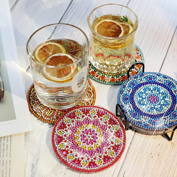 Temlum 6 Pcs Diamond Painting Coasters - Image 7