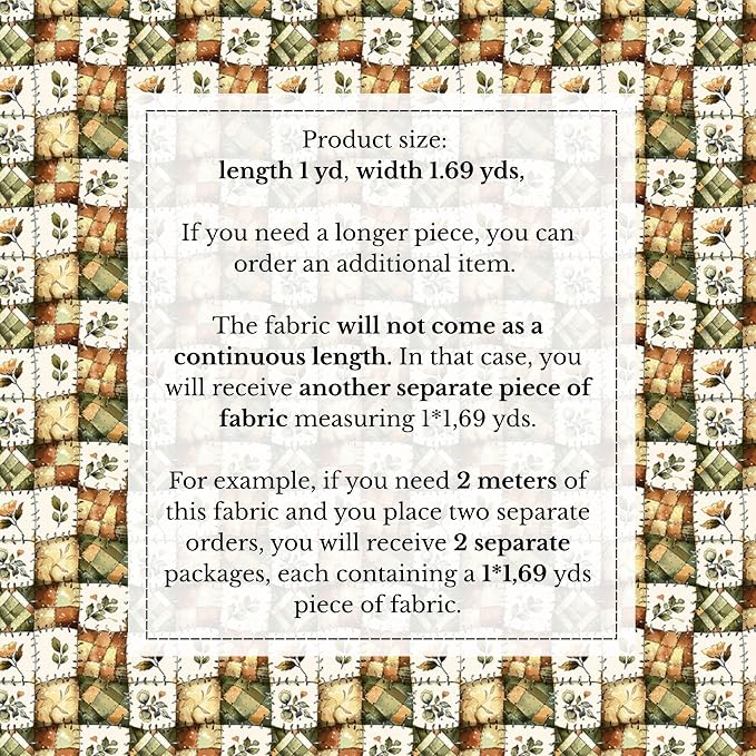 100% Cotton Fabric by the Yard – Turkish Quality Quilting & Sewing Fabric - Image 4