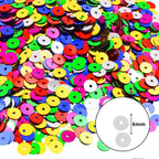 Mandala Crafts 6mm Flat Round Rainbow Sequins - Image 3