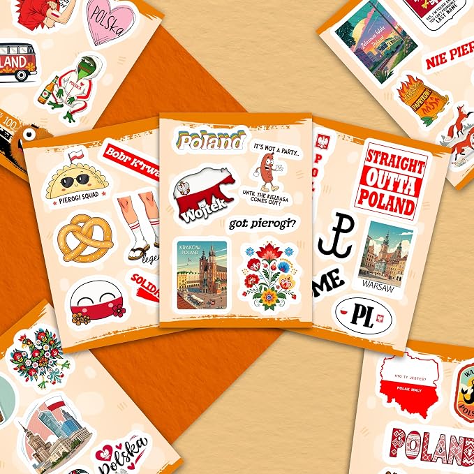 100Pcs Poland Stickers for Luggage, for Water Bottle, Polish Flag Stickers - Image 5