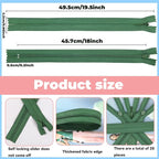 YAKA 20pcs Green Nylon Invisible Zippers Tailor Sewing Tools Garment - Image 2