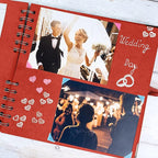 Bstorify Square Scrapbook Photo Albums 8 x 8 Inch Red Thick Paper, Metal Corners - Image 5