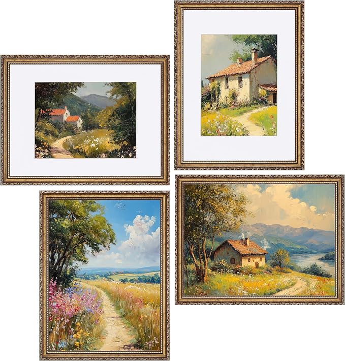 eletecpro 12x16 Vintage Picture Frame, Glass Cover, Bronze Gold, Horizontal or - Image 7