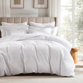 WDCOZY 100% Cotton Luxury Honeycomb Duvet Cover Set Queen Size by WDCOZY