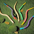 BBTO 10 Pieces Wooden Snake Unfinished Wooden Wiggly Snake Jointed Flexible - Image 7