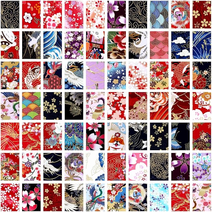 Kingdder 70 Pcs Japanese Jelly Fabric Quilting Strips, 2.55 Inch Precut Cotton - Image 7