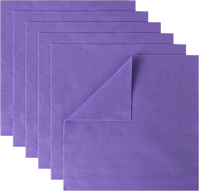 HaoFeiJH 6 Pcs Soft Purple Felt Fabric Sheets by HaoFeiJH