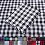 Pico Textiles 10 Yards Bolt Black and White Buffalo Plaid Checkered Flannel by PicoTextiles