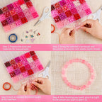 XSEINO About 1200PCS 6mm Glass Beads Bracelet Making Kit, 24 Assorted Red and - Image 4