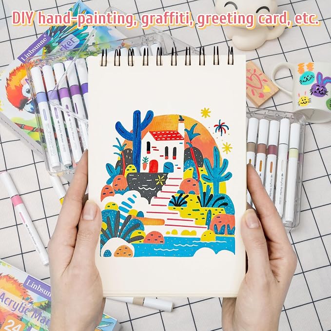 Linbsunne Paint Markers for Book Drawing, Coloring Illustrations, Card making - Image 6