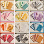 208 Sheets A7 Scrapbook Paper Kit, 12 Colors Mixed Textured Paper and Mesh - Image 3