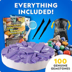National Geographic Gigantic Gemstone Dig Kit – Excavate 100 Real Gems from a - Image 5