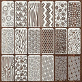 Geometric Texture Stencils for Crafts Reusable 16Pcs Stencils | DIY Art by Unknown