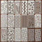 Geometric Texture Stencils for Crafts Reusable 16Pcs Stencils | DIY Art by Unknown
