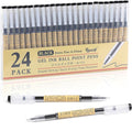 Japanese Style Black Gel Ink Pens, 0.35mm Extra Fine Point, No Smudge Quick by RIANCY