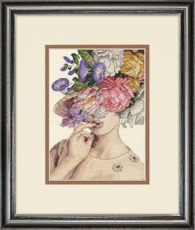 Dimensions 70-65209 Garden Lady Counted Cross Stitch Kit, 18 Ivory Aida - Image 4