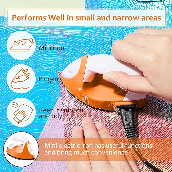 Honoson Mini Craft Iron Mini Heat Press Small Iron 3.93 x 2.36 x 2.76 in - Image 4