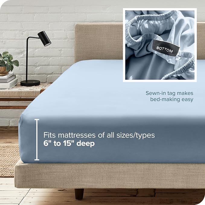 Bare Home Fitted Bottom Sheet King Size - Image 6
