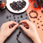 arricraft 116 Pcs 3 Sizes Black Skull Beads, Synthetic Turquoise Skull Head - Image 5