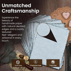 LEATHER VILLAGE Grey Deckled Edge Handmade Watercolor Paper 6x8 | 50 Sheets of - Image 3
