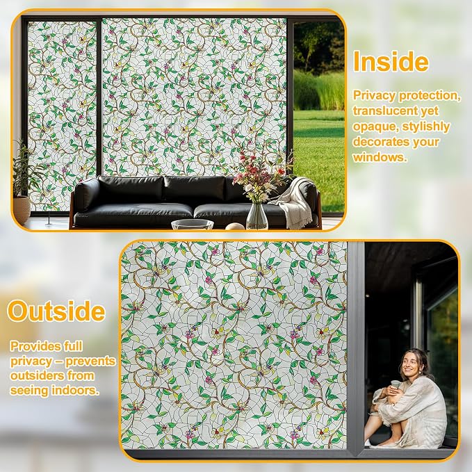 Window Privacy Film Stain Glass Window Film Rainbow Window Film Window clings - Image 5