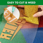 Aoder Green Glitter HTV Heat Transfer Vinyl: 12" x 10FT Green Glitter HTV Iron - Image 7