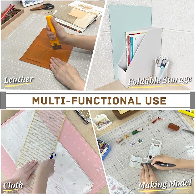 iMAT Flip Cutting Mat Note A2, Double-Sided, Translucent | Inch grid front - Image 7