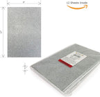 Allgala 12 Pack Glitter EVA Foam Paper 8 x 12inch Sheets-Silver-Perfect - Image 2