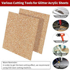 2 PCS 8 x 8 inch Glitter Colored Plexiglass Acrylic Sheets - Image 3