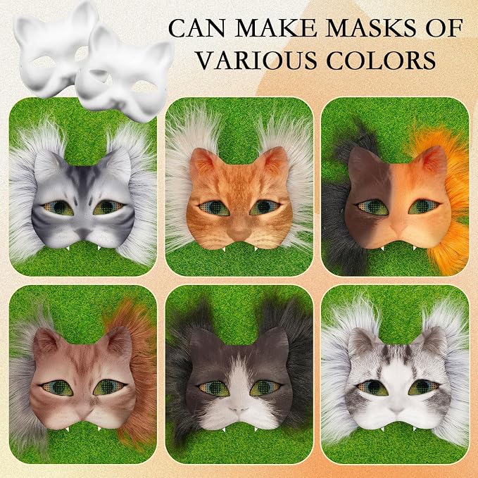 Seenelling DIY Therian Mask Kit Blank Cat Mask - Image 3