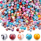 Hicarer 500 Pcs 8 mm Beads Bulk Acrylic Craft Beads by Hicarer
