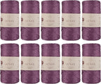 10 Skeins of Sensy Premium 2mm 251 Yards Sparkle Polyester Rope 90% by SSENSY
