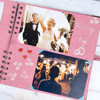 Bstorify Square Scrapbook Photo Albums 8 x 8 Inch Pink Thick Paper, Metal - Image 5