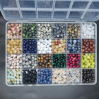 720pcs 6mm Natural Round Stone Beads Gemstone Beading Hole Size 1mm Crystal - Image 3