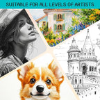 WINNER 9" x 12" Sketch Book 4 Pack, 400 Sheets Spiral Bound Art Sketchbook - Image 7