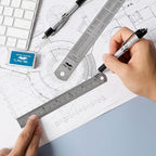 Mr. Pen- Metal Straight Edge Ruler, 2 Pack, Imperial & Metric Measurements - Image 5