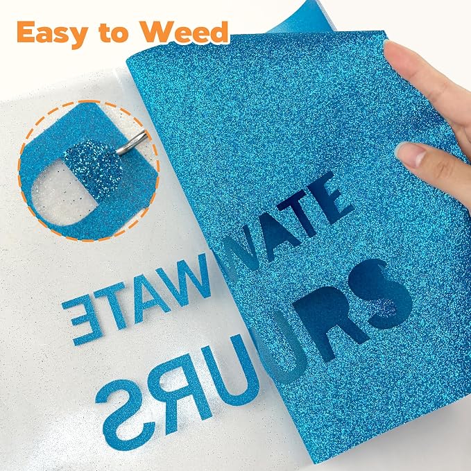 HTVVETUR Glitter Heat Transfer Vinyl - Image 3