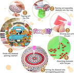 8 Pack Diamond Art Coasters, Autumn Truck Diamond Painting Coasters Kits | Fall - Image 3